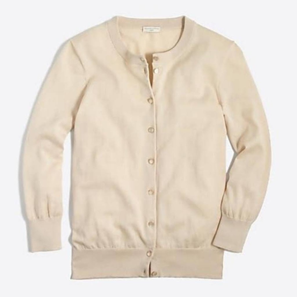JCrew Cream knit cardigan